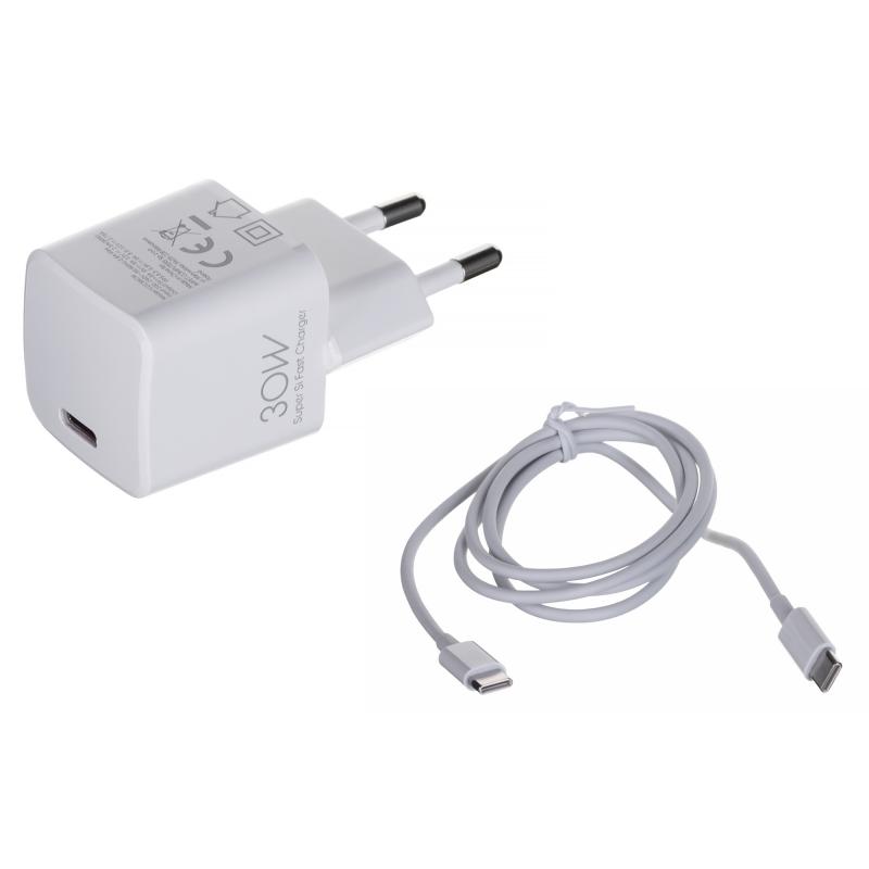 WALL CHARGER I-BOX C-38 PD30W USB-C, CABLE - Imagen 1