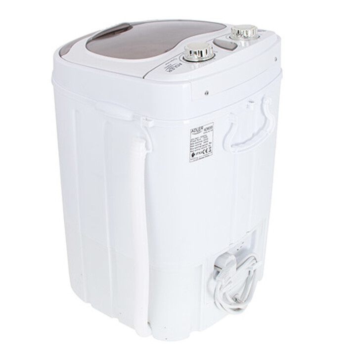 Adler AD 8055 lavadora Carga superior 3 kg Crema de color, Blanco