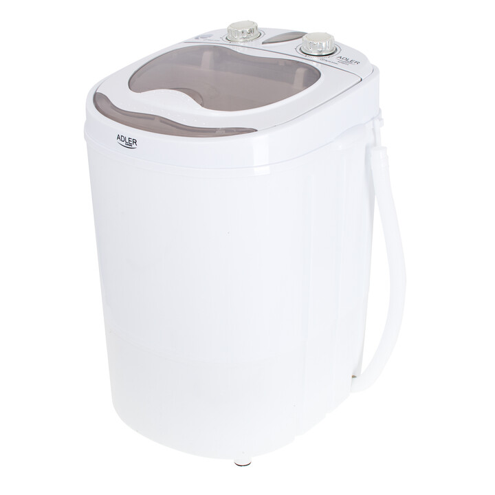Adler AD 8055 lavadora Carga superior 3 kg Crema de color, Blanco