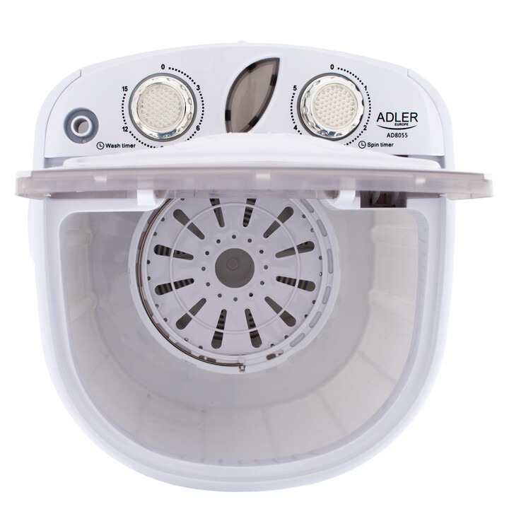Adler AD 8055 lavadora Carga superior 3 kg Crema de color, Blanco