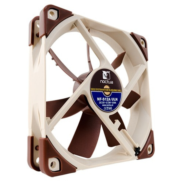 Noctua NF-S12A ULN Carcasa del ordenador Ventilador 12 cm Beige, Marrón