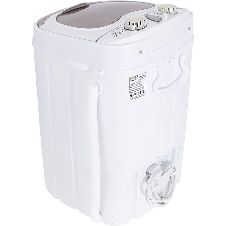 Lavatrice Adler AD 8055 Carica dall'alto 3 kg Crema, Bianco
