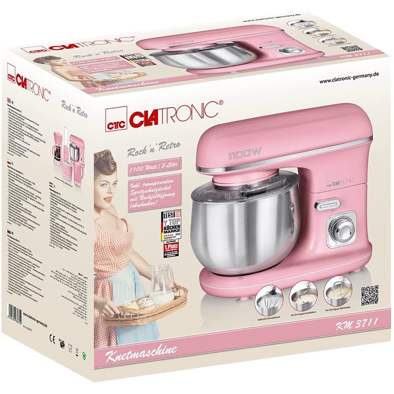 Robot da cucina Clatronic KM 3711 5 L Rosa 1100 W