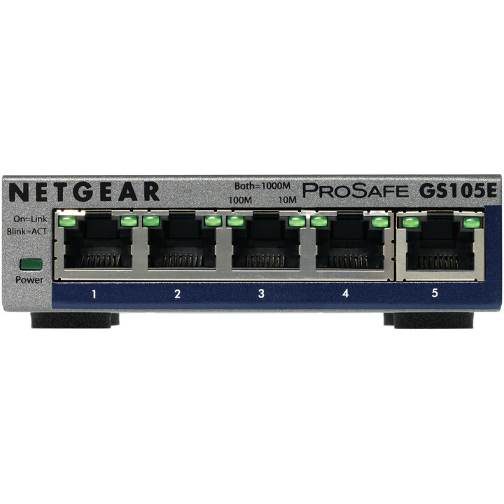 Switch Netgear GS105E-200PES Managed L2/L3 Gigabit Ethernet (10/100/1000) Grigio