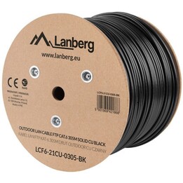 Lanberg LCF6-21CU-0305-BK Netzwerkkabel Schwarz 305 m Cat6 F/UTP (FTP)