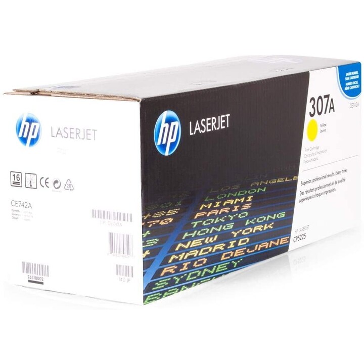 Toner HP Original 307A Amarelo 7.300 páginas (CE742A)