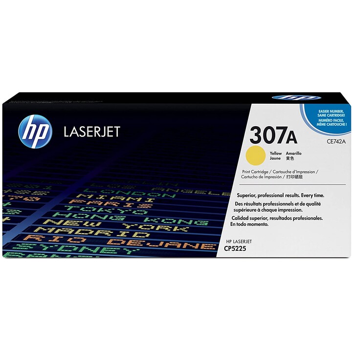 Toner HP Original 307A Amarelo 7.300 páginas (CE742A)