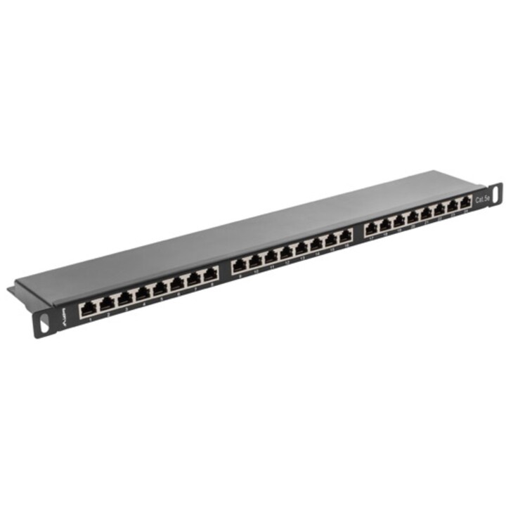 Patch panel Lanberg PPS5-0024-B (0.5U 5e 24xRJ-45)