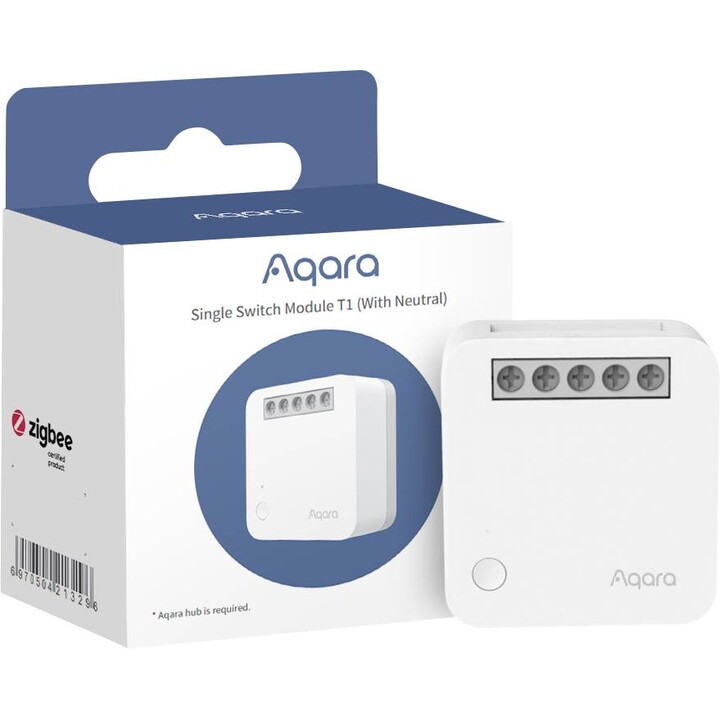AQARA Single Switch Module T1 SSM-U01 módulo de interruptor simples com neutro Zigbee branco