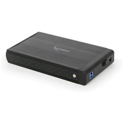 Gabinete de disco rígido externo Gembird EE3-U3S-3 Gabinete de HDD de 3,5" Preto