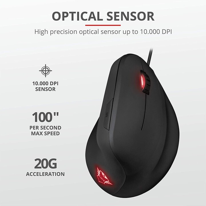 Trust GXT 144 Rexx mouse Gaming Right-hand USB Type-A Optical 10000 DPI