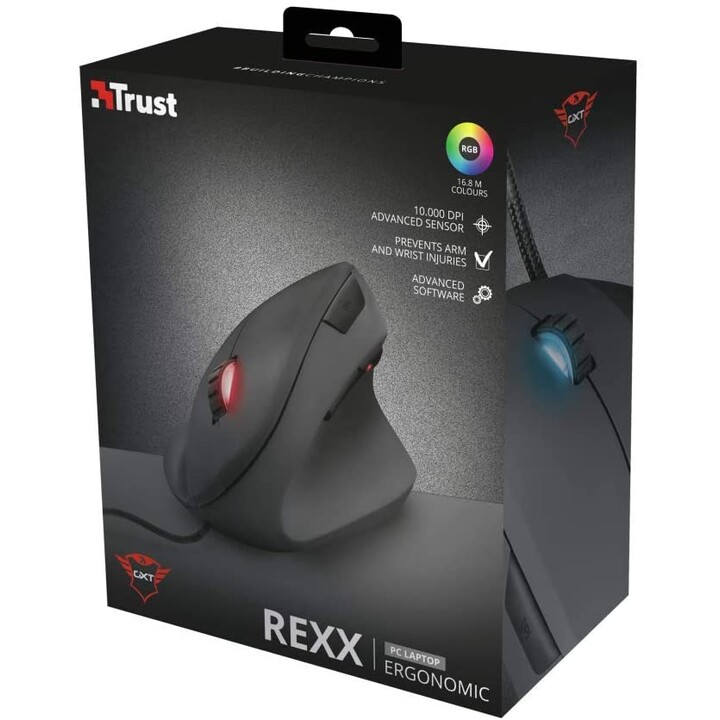 Trust GXT 144 Rexx mouse Gaming Right-hand USB Type-A Optical 10000 DPI