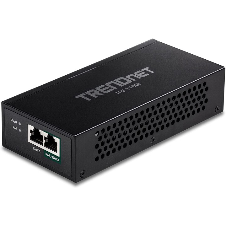 PoE-Injektor TRENDnet TPE-119GI/ 802.3af/at/u/ab/bt 2 RJ45-Buchse