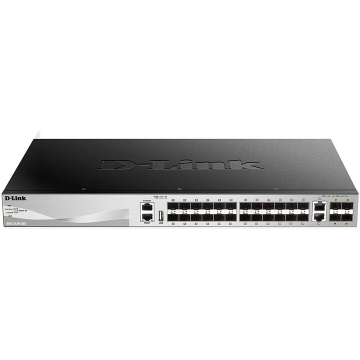 Managed Switch DD-Link DGS-3130-30S/SI 30 Ports SFP/ SFP+/ 2 Ports RJ45 10GBASE-T