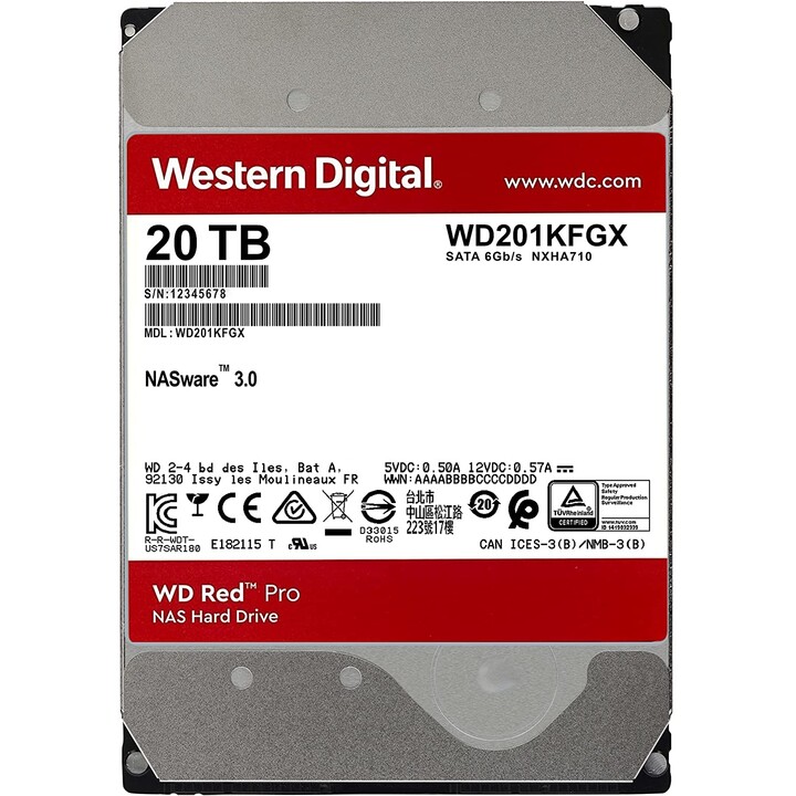 Dysk HDD WD Red Pro WD201KFGX (20TB 3.5" 512MB 7200 obr/min)