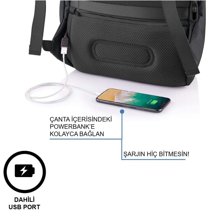 MOCHILA ANTIRROBO DE DISEÑO XD BOBBY SOFT NEGRO P/N: P705.791