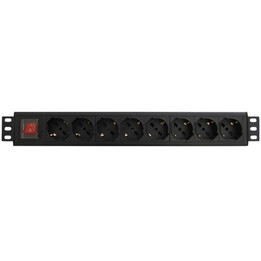 WP WPN-PDU-G01-08 multiprise PDU de rack 19" 8 prises Schuko 1,5U aluminium noir