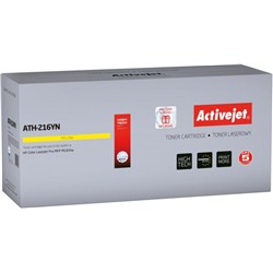 Activejet Tóner ATH-216YN para impresoras HP, Recambio HP 216A W2412A; Supremo; 850 páginas; Amarillo, con chip