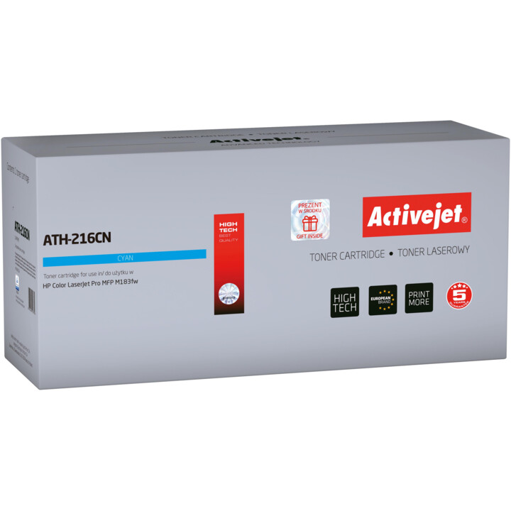 Activejet Cartucho de tóner ATH-216CN para impresoras HP, repuesto HP 216A W2411A Supreme 850 páginas Azul, con chip