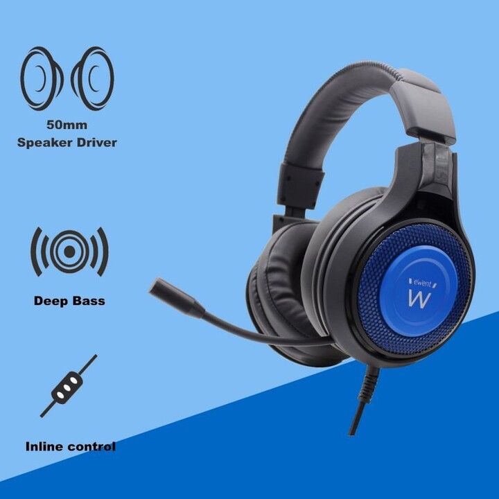 Ewent PL3322 Gaming Noir/Bleu