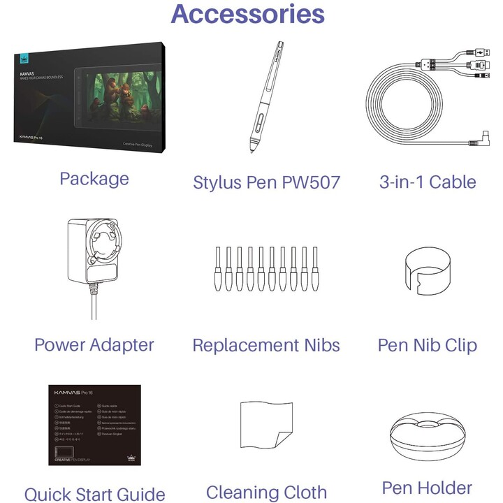 Huion Kamvas Pro 16 15.6 Schwarz  