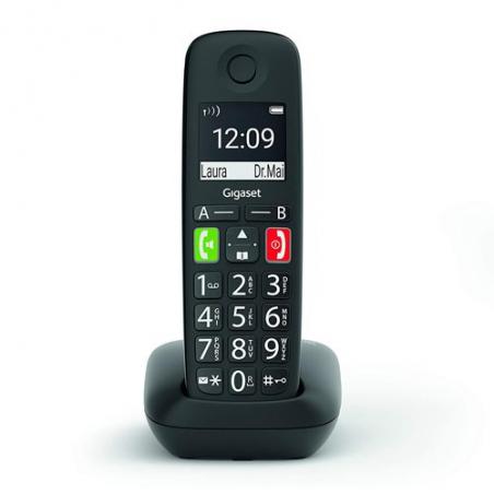 GIGASET TELEFONO DECT E290 TECLAS GRANDES BLACK - Imagen 1