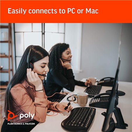 CASQUE + MICRO PLANTRONICS BLACKWIRE C3210 MONO USB NOIR/ROUGE