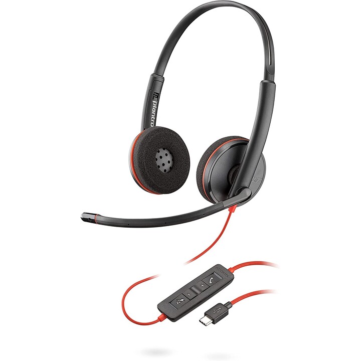 CASQUE + MICRO PLANTRONICS BLACKWIRE C3220 STÉRÉO USB-C