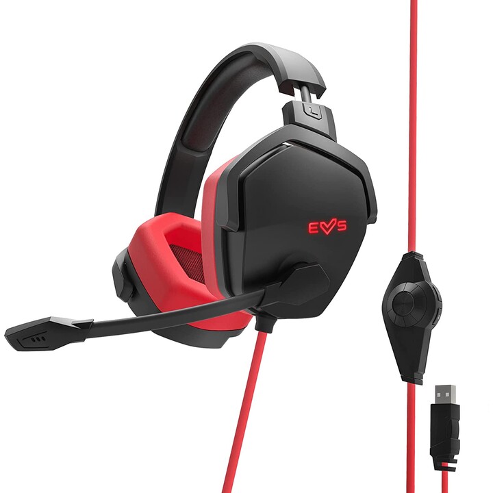 AURICULAR + MIC ENERGY GAMING ESG 4 SURROUND 7.1 USB BLACK/RED