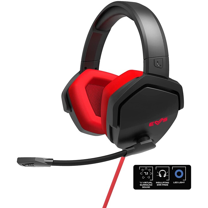 AURICULAR + MIC ENERGY GAMING ESG 4 SURROUND 7.1 USB BLACK/RED