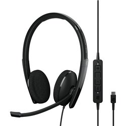 AURICULAR + MIC SENNHEISER DIADEMA ADAPT 160 USB-C BLACK