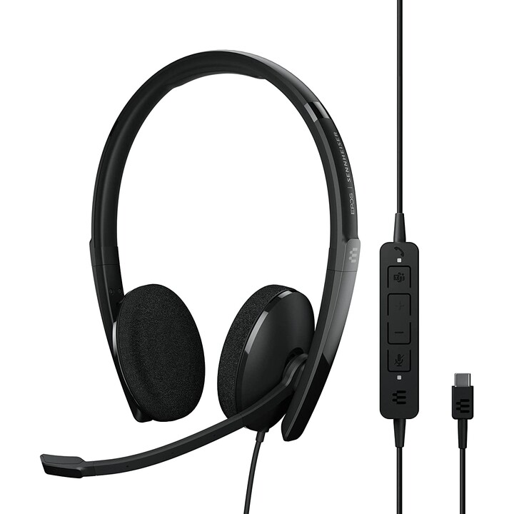 HEADSET + MIC SENNHEISER HEADSET ADAPT 160 USB-C NERO