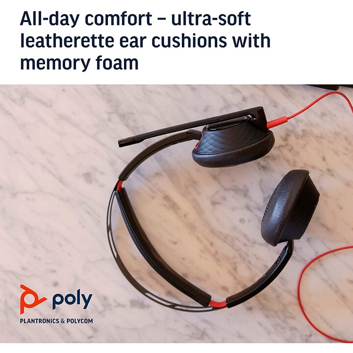 HEADPHONE + MIC POLY BLACKWIRE 5220 BLACK USB BULK
