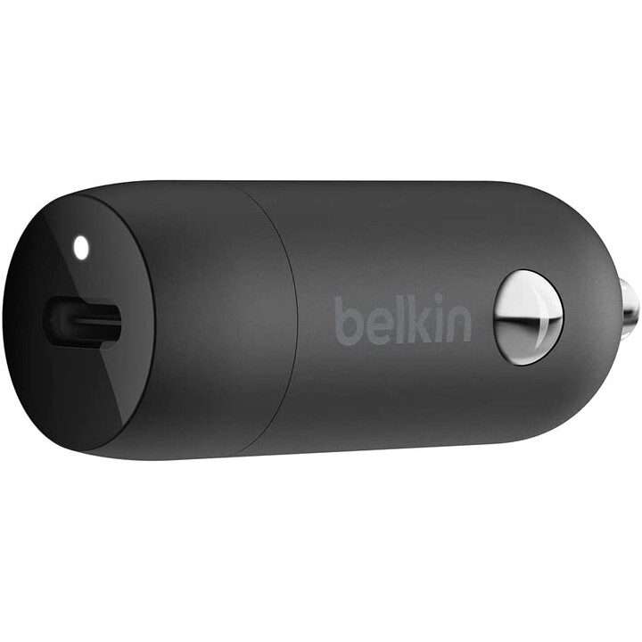 CARREGADOR USB-C BELKIN 20W PD PRETO PARA CARRO