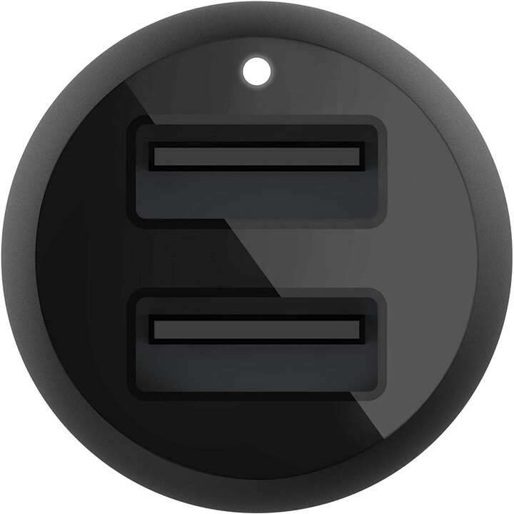 BELKIN 24W 4.8A 2XUSB PRETO CARREGADOR USB PARA CARRO + CABO USB-C
