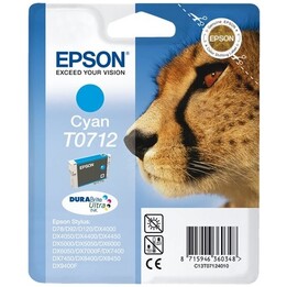 EPSON T0712 CYAN STYLUS D78 / D92 / D120 / DX4000 / DX5000 / DX6000 / DX7400 / SX105 / BX300F CARTRIDGE
