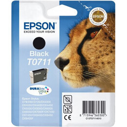 Epson T0711 Preto STYLUS D78 / D92 / D120 / DX4000 / DX5000 / DX6000 / DX7400 / SX105 / BX300F CARTUCHO