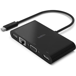 PORTA REPLICATORE USB-C BELKIN HDMI + VGA + USB 3.0 + RJ45
