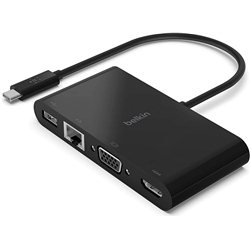 PORT DE RÉPLICATEUR USB-C BELKIN HDMI + VGA + USB 3.0 + RJ45
