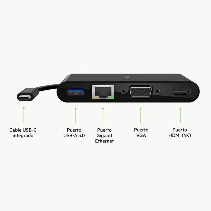 PORTA REPLICADORA BELKIN USB-C HDMI + VGA + USB 3.0 + RJ45