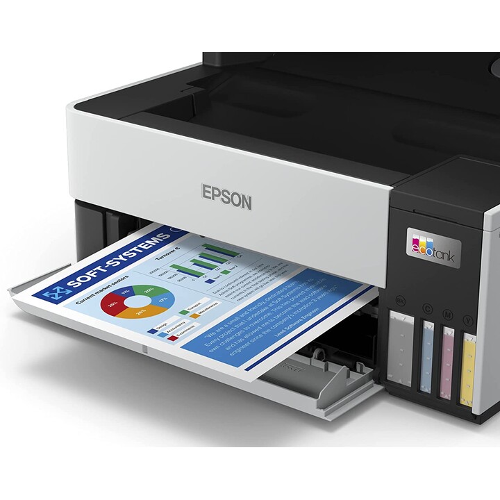 Impresora Epson MULTIFUNCION ECOTANK ET-5170 37PPM DUPLEX LAN WIFI FAX Blanco