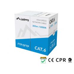 LANBERG FTP CABLE CAT.6 305M CU WIRE GREY - Imagen 1