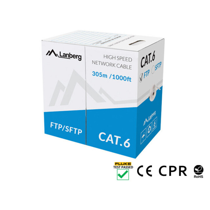 Lanberg FTP CABLE CAT.6 305M CU WIRE GREY