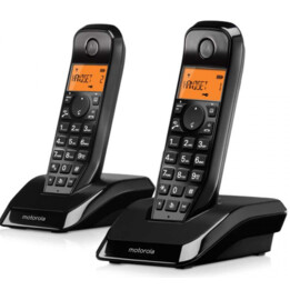 MOTOROLA S12 STARTAC DUO TELEFONE SEM FIO BRANCO / PRETO