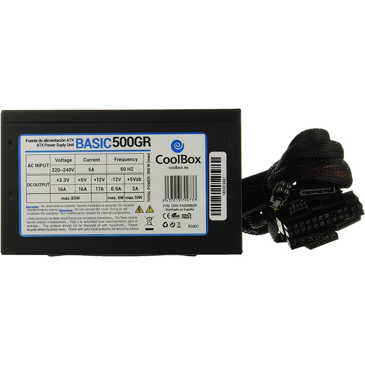 FONTE DE ALIMENTAÇÃO ATX 500W COOLBOX
