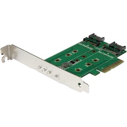 CONTROLADORA PCIE STARTECH 2P M.2 SATA + 1P M.2 NVME