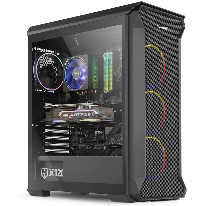 SCATOLA MEDIATORRE ATX NOX HUMMER QUANTUM ARGB FINESTRA NERA