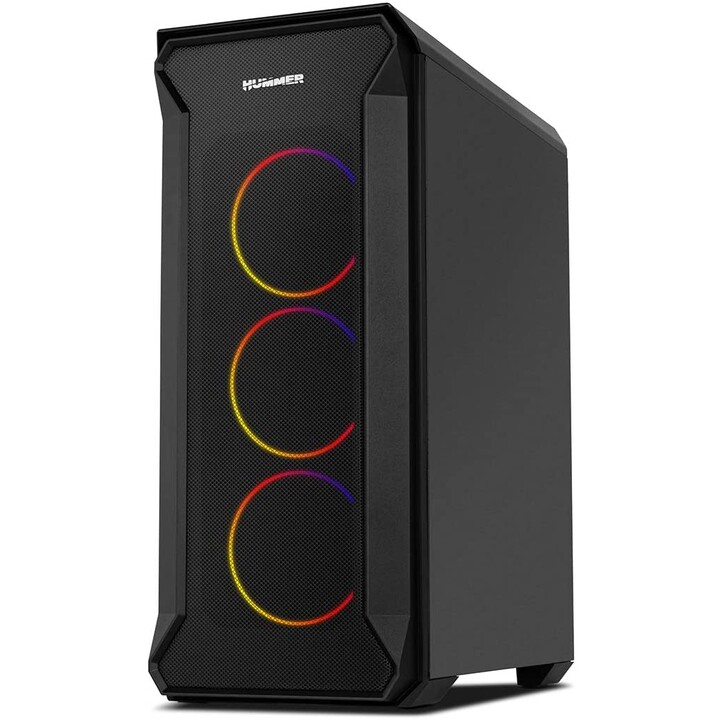 SCATOLA MEDIATORRE ATX NOX HUMMER QUANTUM ARGB FINESTRA NERA