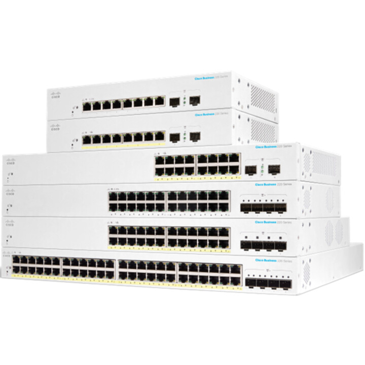 Comutador Cisco CBS220-24FP-4G-EU