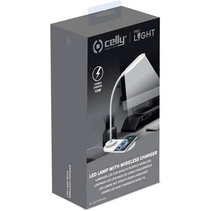 CELLY MINI LAMPADA LED CON CARICATORE WIRELESS QI